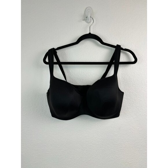 Cacique 40F 40DDD‎ black full coverage underwire casual bra plus size - Picture 1 of 6